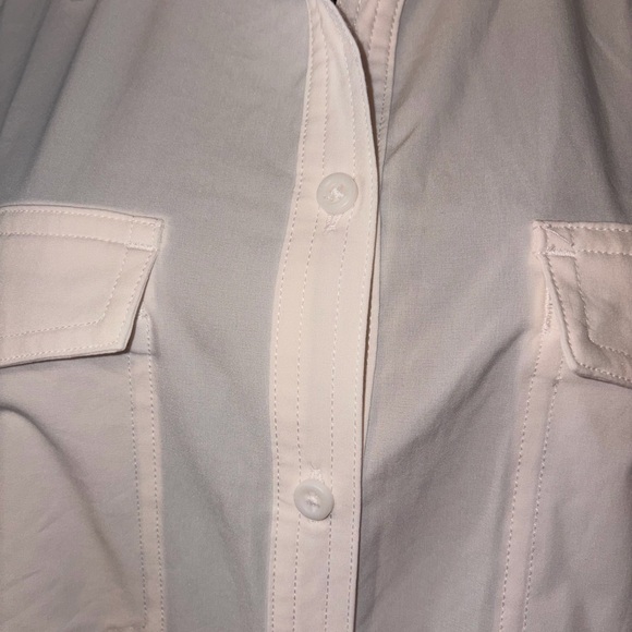 🆕💜 Eddie Bauer Pink Button Down Shirt XXL Stretch Classic Fit Pockets - Picture 6 of 14